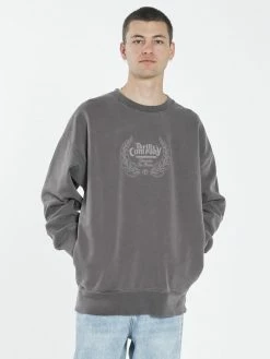 Thrills Co. Sweaters & Fleece Paradise Crest Slouch Crew Neck Fleece - Plum