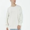 Thrills Co. Paradise Crest Slouch Crew Neck Fleece - Unbleached Sweaters & Fleece