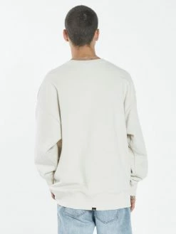 Thrills Co. Paradise Crest Slouch Crew Neck Fleece - Unbleached Sweaters & Fleece