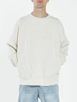 Thrills Co. Paradise Crest Slouch Crew Neck Fleece - Unbleached Sweaters & Fleece