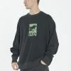 Thrills Co. Chaos Oversize Raglan Crew - Black