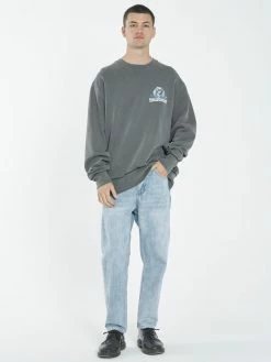 Thrills Co. Chrome Cobra Oversize Crew - Merch Black