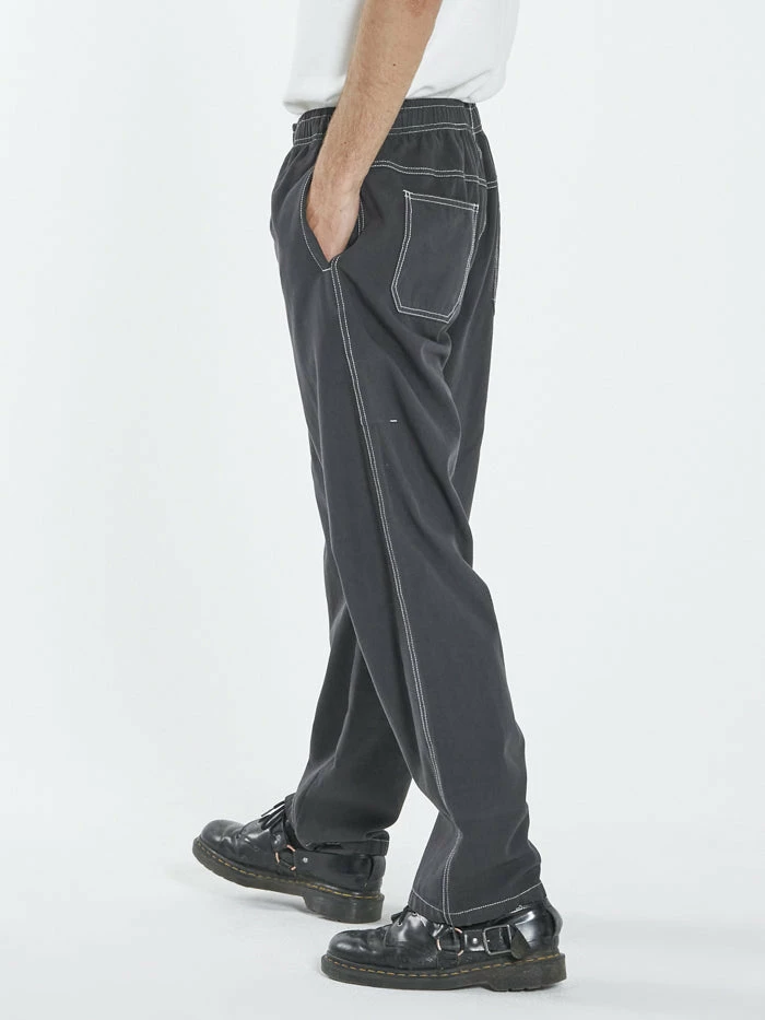 Thrills Co. Infinite Thrills Chopped Elastic Surf Pant - Washed Black Pants 7 Thrills Co. Infinite Thrills Chopped Elastic Surf Pant - Washed Black Pants