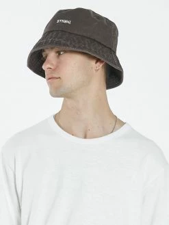 Thrills Co. Minimal Thrills Bucket Hat - Postal Brown Accessories