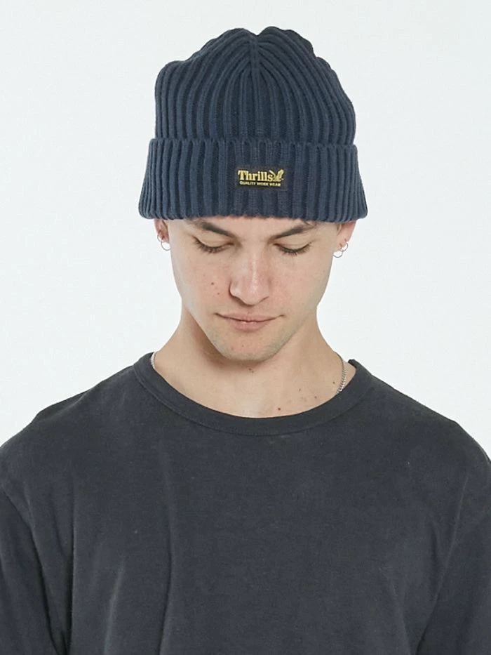 Thrills Co. Accessories Thrills Union Beanie - True Navy 5 Thrills Co. Accessories Thrills Union Beanie - True Navy