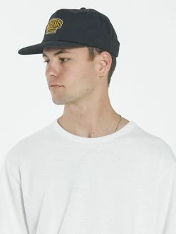 Thrills Co. Accessories Flaming Dart 5 Panel Cap - Washed Black