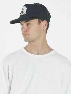 Thrills Co. Roadhouse 5 Panel Cap - Washed Black Accessories