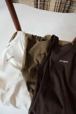 Thrills Co. Minimal Thrills Racer Front Tank - Postal Brown 1% For The Planet