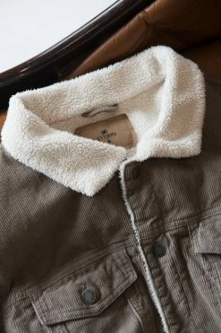 Thrills Co. Sherpa Wanderer Corduroy Denim Jacket - Pewter Jackets 13 Thrills Co. Sherpa Wanderer Corduroy Denim Jacket - Pewter Jackets