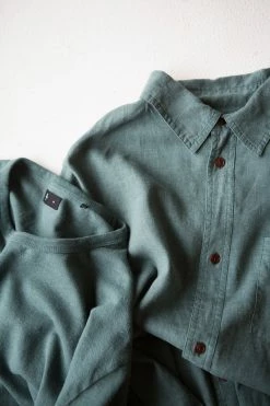 Thrills Co. Hemp Minimal Thrills Oversized Long Sleeve Shirt - Vintage Teal