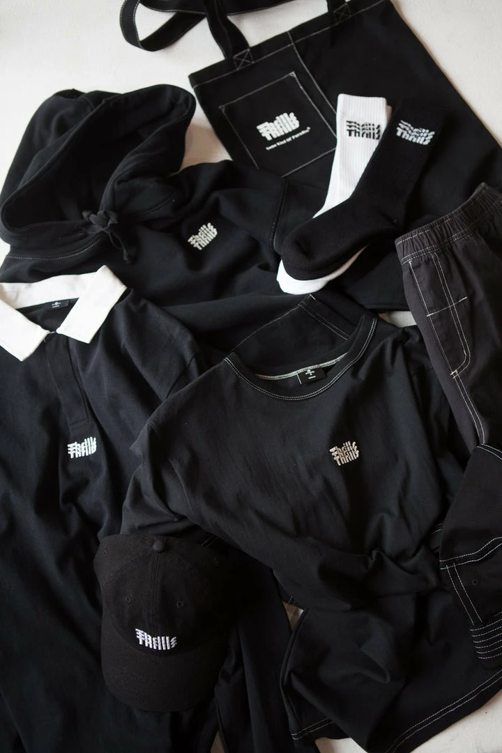 Thrills Co. Infinite Thrills Rugby Polo - Washed Black Tees & Tank Tops 7 Thrills Co. Infinite Thrills Rugby Polo - Washed Black Tees & Tank Tops