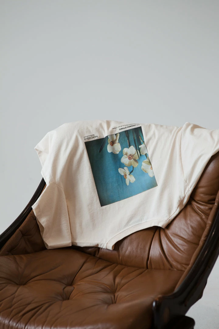 Thrills Co. Tops & Tees Narcissus Merch Fit Tee - Heritage White 7 Thrills Co. Tops & Tees Narcissus Merch Fit Tee - Heritage White