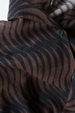 Thrills Co. Tops & Tees Paradise On Repeat Bowling Shirt - Washed Cocoa