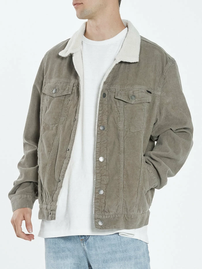 Thrills Co. Sherpa Wanderer Corduroy Denim Jacket - Pewter Jackets 3 Thrills Co. Sherpa Wanderer Corduroy Denim Jacket - Pewter Jackets