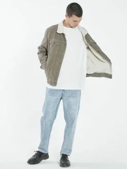 Thrills Co. Sherpa Wanderer Corduroy Denim Jacket - Pewter Jackets 10 Thrills Co. Sherpa Wanderer Corduroy Denim Jacket - Pewter Jackets