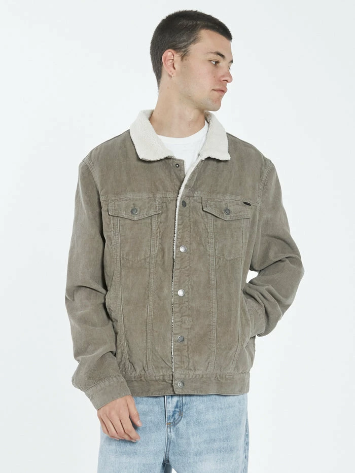 Thrills Co. Sherpa Wanderer Corduroy Denim Jacket - Pewter Jackets 6 Thrills Co. Sherpa Wanderer Corduroy Denim Jacket - Pewter Jackets
