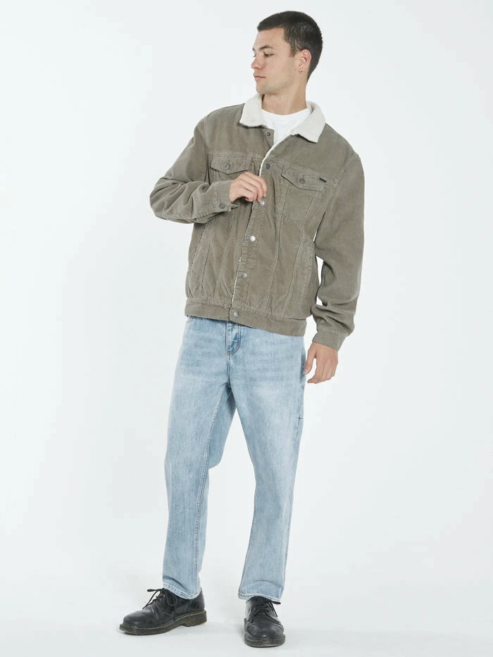 Thrills Co. Sherpa Wanderer Corduroy Denim Jacket - Pewter Jackets 7 Thrills Co. Sherpa Wanderer Corduroy Denim Jacket - Pewter Jackets
