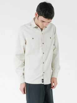 Thrills Co. Shirts Pocket Canyon Long Sleeve Shirt - Vintage Bone