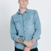 Thrills Co. Shirts Pocket Canyon Long Sleeve Shirt - Trucker Blue
