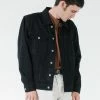Thrills Co. Oversized Wanderer Denim Jacket - Black Rinse Jackets