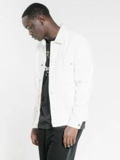 Thrills Co. Jackets Ryder Oversized Denim Jacket - Optic White