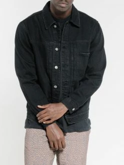 Thrills Co. Ryder Oversized Denim Jacket - Black Jackets