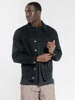 Thrills Co. Ryder Oversized Denim Jacket - Black Jackets