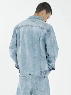 Thrills Co. Ryder Oversized Denim Jacket - Dust Blue New Arrivals