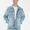 Thrills Co. Ryder Oversized Denim Jacket - Dust Blue New Arrivals