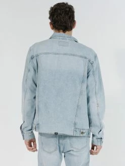 Thrills Co. Ryder Oversized Denim Jacket - Time Worn Blue Jackets