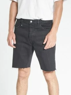Thrills Co. Shorts Chopped Denim Short - Black Rinse