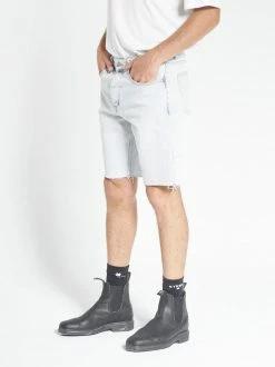 Thrills Co. Shorts Chopped Denim Short - Light Blue Fade