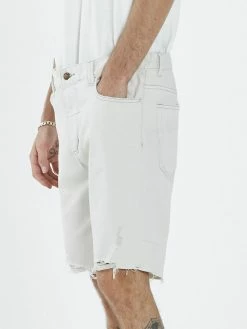 Thrills Co. Destroyed Bones Denim Short - Vintage Bone