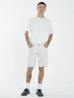 Thrills Co. Destroyed Bones Denim Short - Vintage Bone