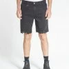 Thrills Co. Destroyed Bones Denim Short - Black Rinse Shorts