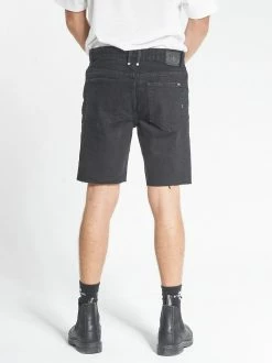 Thrills Co. Destroyed Bones Denim Short - Black Rinse Shorts