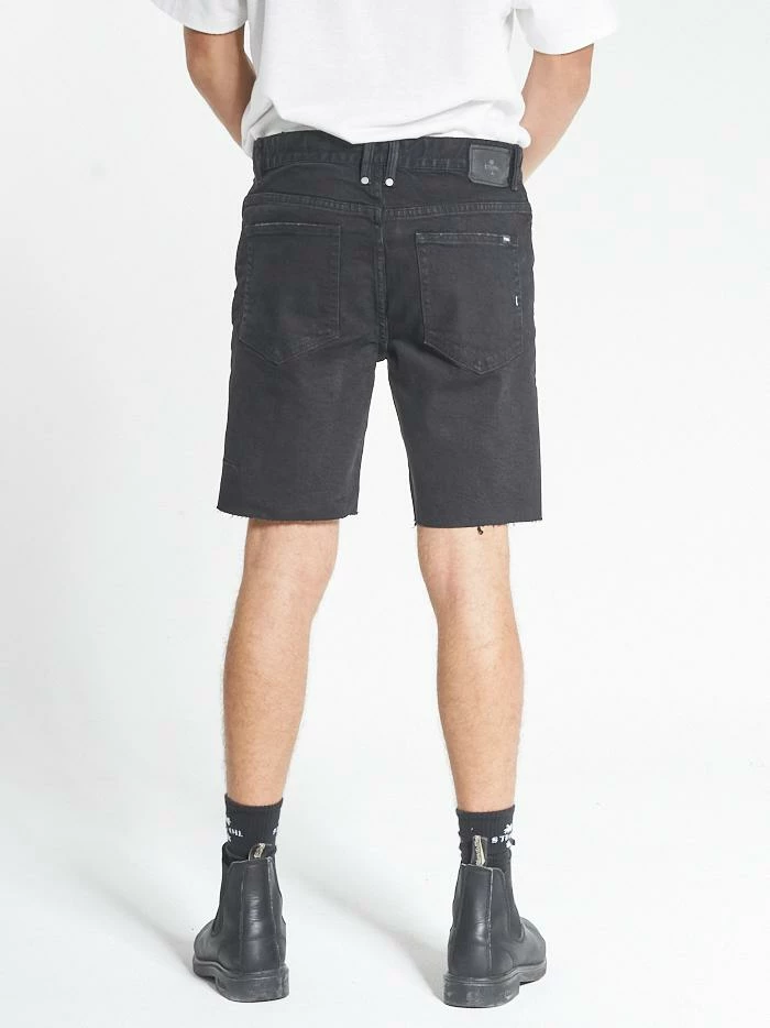 Thrills Co. Destroyed Bones Denim Short - Black Rinse Shorts 4 Thrills Co. Destroyed Bones Denim Short - Black Rinse Shorts