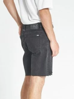 Thrills Co. Destroyed Bones Denim Short - Black Rinse Shorts 13 Thrills Co. Destroyed Bones Denim Short - Black Rinse Shorts