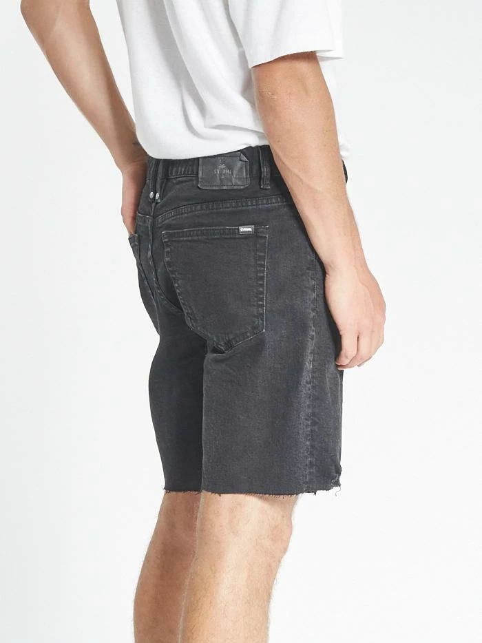 Thrills Co. Destroyed Bones Denim Short - Black Rinse Shorts 8 Thrills Co. Destroyed Bones Denim Short - Black Rinse Shorts