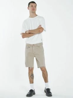 Thrills Co. Shorts Destroyed Bones Denim Short - Aged Tan