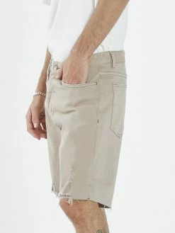 Thrills Co. Shorts Destroyed Bones Denim Short - Aged Tan