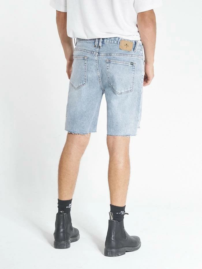 Thrills Co. Shorts Destroyed Bones Denim Short - Aged Blue 4 Thrills Co. Shorts Destroyed Bones Denim Short - Aged Blue