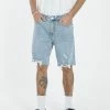 Thrills Co. Shorts Destroyed Bones Denim Short - Dust Blue