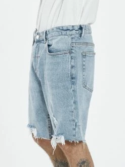 Thrills Co. Shorts Destroyed Bones Denim Short - Dust Blue