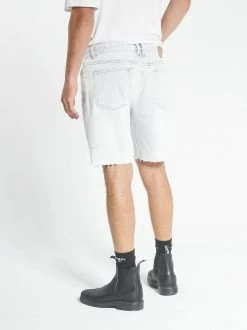 Thrills Co. Shorts Destroyed Bones Denim Short - Light Blue Fade