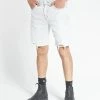 Thrills Co. Shorts Destroyed Bones Denim Short - Light Blue Fade
