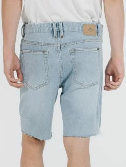 Thrills Co. Shorts Destroyed Bones Denim Short - Time Worn Blue