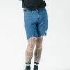 Thrills Co. Destroyed Bones Denim Short - Rinsed Blues