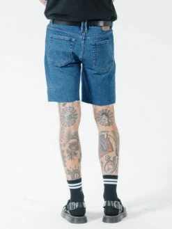Thrills Co. Destroyed Bones Denim Short - Rinsed Blues
