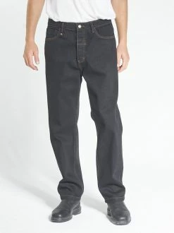 Thrills Co. Slacker Denim Jean - Deep Black-Tobacco Stitch